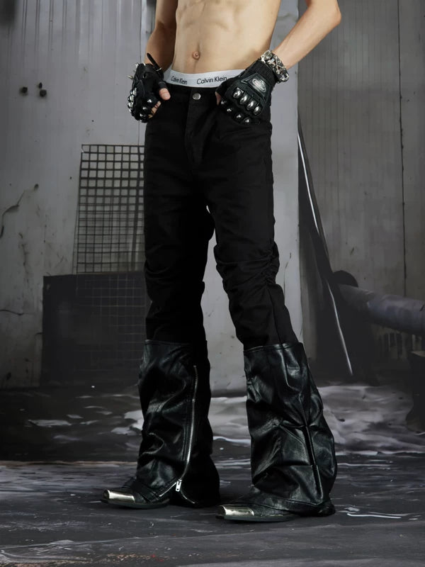 Deconstructed Patchwork Flared Pants 4