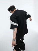 Deconstructed Patchwork Padded Shoulder T-Shirt 4