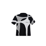 5327763212585,5327763212586,5327763212587, Deconstructed Patchwork Padded Shoulder T-Shirt