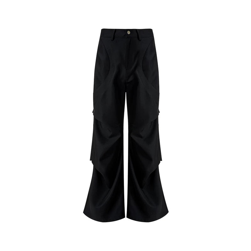 5939987251000,5774698781001,5774698781002,5774698781003, Deconstructed Patchwork Straight-Leg Pants
