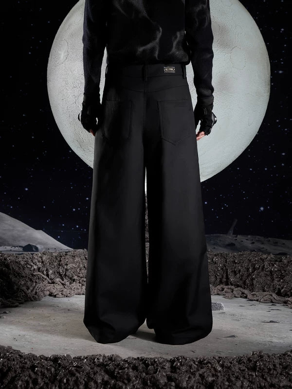 Deconstructed Patchwork Wide Leg Denim Pants 3