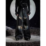 5628344253008,5628344253009,5628344253010, Deconstructed Patchwork Wide Leg Denim Pants