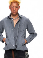 Deconstructed Plaid Loose Fit Shirt 1