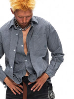Deconstructed Plaid Loose Fit Shirt 4