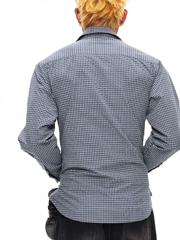 Deconstructed Plaid Loose Fit Shirt 5