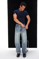 6056301586168,6056301586169,6056301586170,6056301586171, Deconstructed Slim Fit Short Sleeve T-Shirt