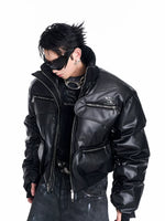 Deconstructed Stand Collar Padded Jacket 3