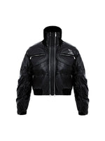 Deconstructed Stand Collar Padded Jacket 5