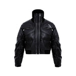 5792230579603,5792230579604,5792230579605, Deconstructed Stand Collar Padded Jacket