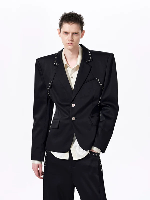 Deconstructed Studded Suit Jacket and Pants 2