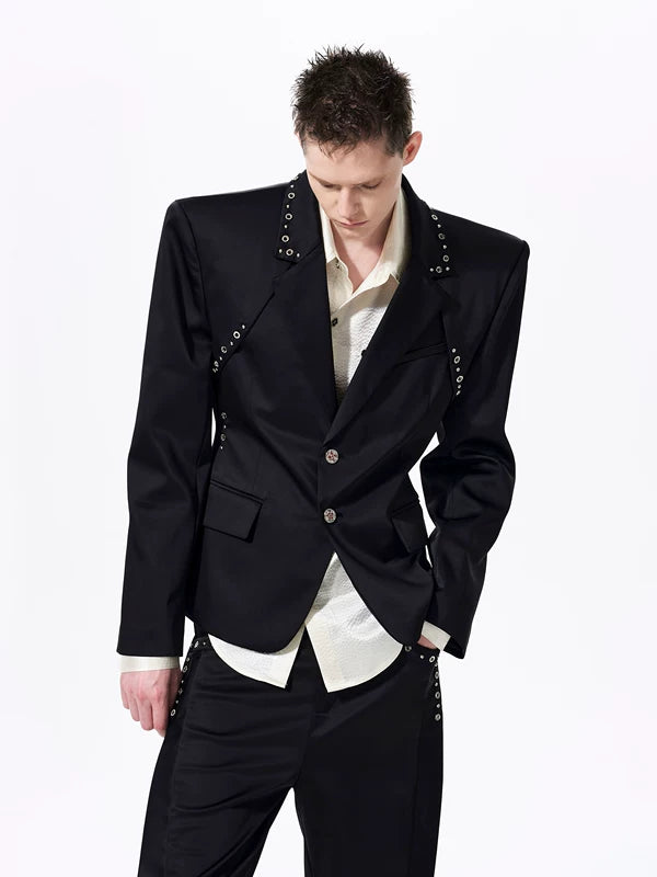 Deconstructed Studded Suit Jacket and Pants 3