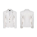 6027105333859,6027105333860,6027105333861,6027105333862, Deconstructed Studded Suit Jacket and Pants