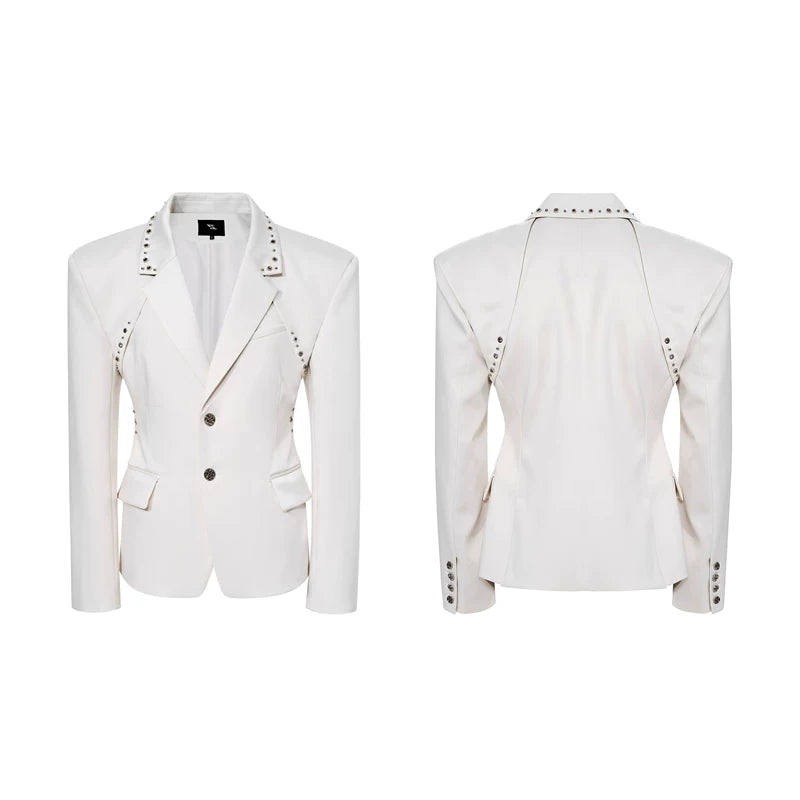 6027105333859,6027105333860,6027105333861,6027105333862, Deconstructed Studded Suit Jacket and Pants