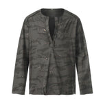 6192679134492,6192679134493,6192679134494,6192679134495, Deconstructed V-Neck Camouflage Long-Sleeve Hoodie