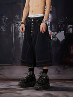 Deconstructed Wide-Leg Denim Pants 2
