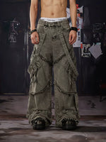 Deconstructed Wide Leg Jeans 1