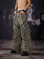 Deconstructed Wide Leg Jeans 4