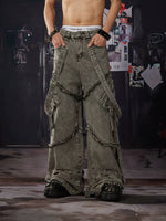 Deconstructed Wide Leg Jeans 5