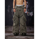 6077642173879,6077642173880,6077642173881,6077642173882, Deconstructed Wide Leg Jeans