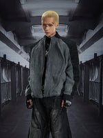 Deconstructed Zip-Up Padded Knit Jacket 1