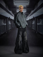 Deconstructed Zip-Up Padded Knit Jacket 4
