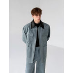 Denim Jacket and Wide Leg Pants Set 4
