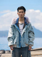 Denim N-2B Bomber Jacket with Faux Fur 1