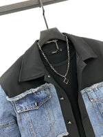 Denim Patchwork Jacket and Pants Set 3