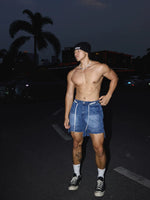Denim Shorts with Slit Hem 2