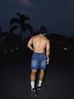 Denim Shorts with Slit Hem 3