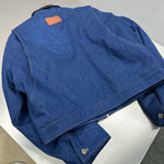 Denim Work Jacket with Shearling Collar 5