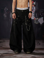 Detachable Chain Wide-Leg Pants 1