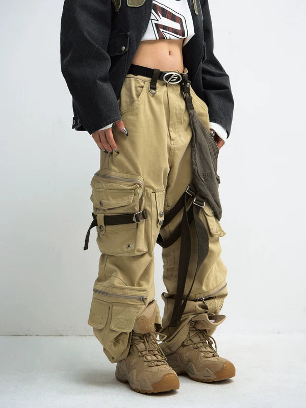 Detachable Crossbody Multi-Pocket Cargo Pants 2