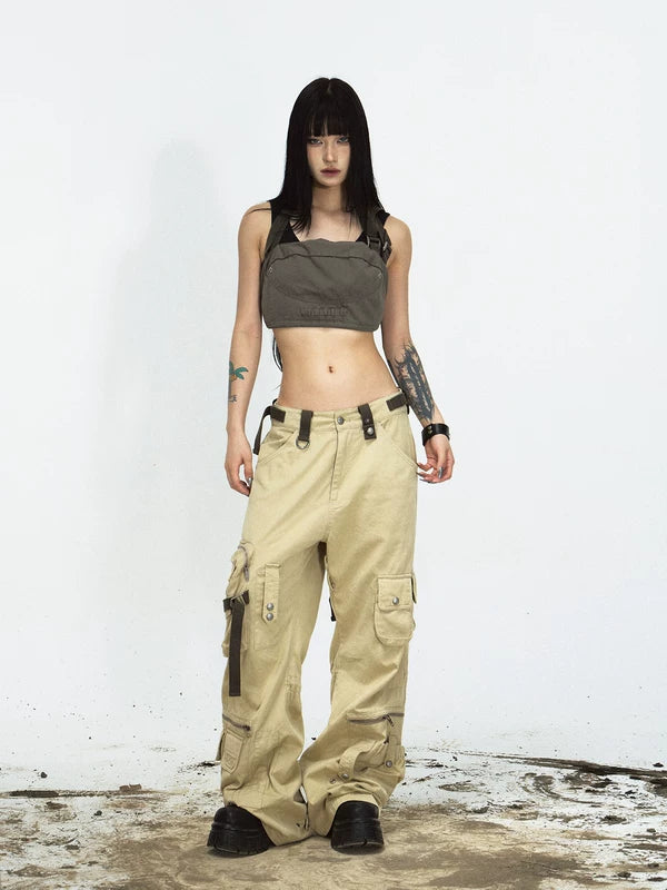 Detachable Crossbody Multi-Pocket Cargo Pants 4