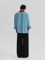 Detachable Double Collar Button-Down Shirt 5