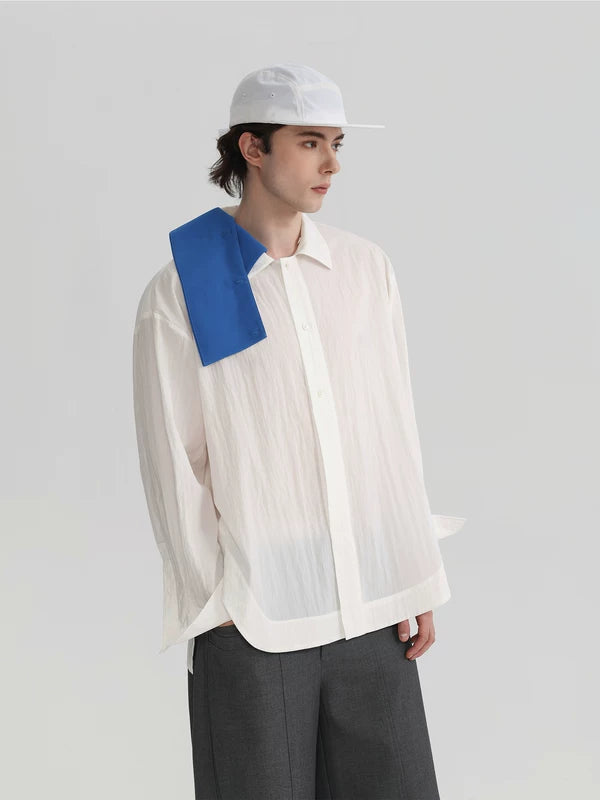 ,6208660079797,6208660079798,6208660079799, Detachable Double-Collar Long-Sleeve Shirt