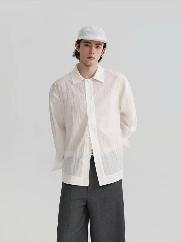 Detachable Double-Collar Long-Sleeve Shirt 4