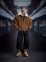 Detachable Faux Fur Collar Fleece Jacket 5