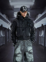 Detachable Faux Fur Collar Short Hooded Jacket 3