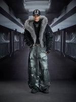 Detachable Faux Fur Collar Short Hooded Jacket 5