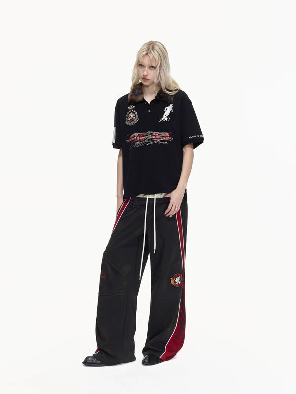 Detachable Fur Collar Soccer Polo Shirt 4