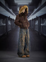 Detachable Hood Suede Stand Collar Jacket 5
