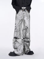 Detachable Wide-Leg Denim Pants 2
