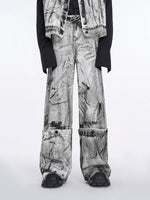 Detachable Wide-Leg Denim Pants 3