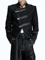 Diagonal Button-Down Short Jacket 5