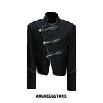 6286794638718,6286794638719,6286794638720, Diagonal Button-Down Short Jacket