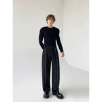 Diamond Embellished Straight Leg Casual Pants 5