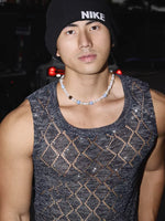 Diamond Pattern Sequined Slim Fit Vest 5