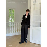 Diamond-Studded Loose Fit Casual Pants 1