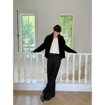 Diamond-Studded Loose Fit Casual Pants 2